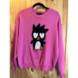 Forever 21 x Sanrio Hello Kitty & Friends Badtz-Maru Pink Knit Sweater